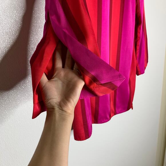 Maggie Marilyn I’m Coming Home Striped Satin Mini Dress Womens Size 6 - Picture 10 of 15